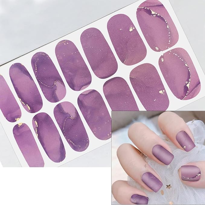WOKOTO 12 Sheets Red Pink Color Gel Nail Polish Strips Gradient Nail Stickers Full Wraps with File Stick On Nails Gel Wraps for Nail Art Wraps Nail Polish Stickers for Women