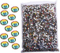 Hisenlee 14400PCS Rhinestone SS3-SS20 Crystal Gems 9 Sizes Wholesale Nail Art Rhinestone Flatback Round Glass Diamond for Crafts (SS12, Colorful)