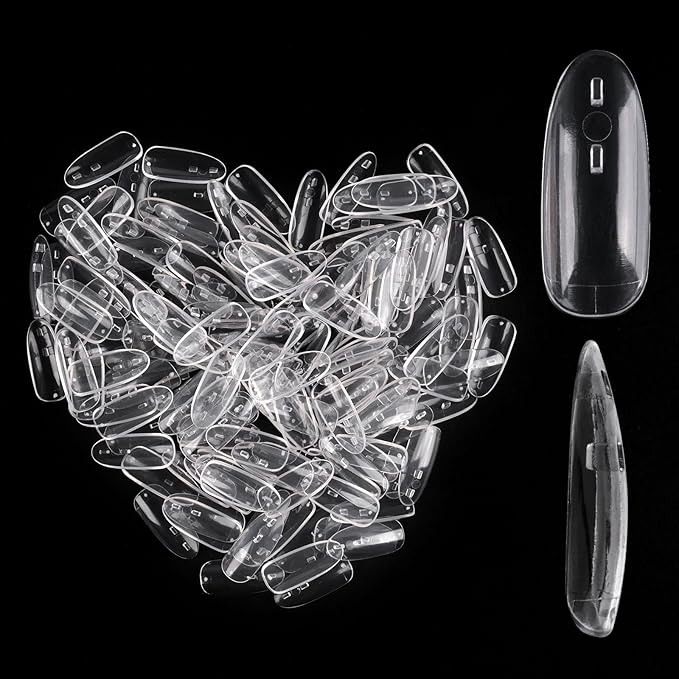 150 Pcs Clear Replacement Nail Tips for C9 C10 Nail Color Display Swatch Book (Transparent)
