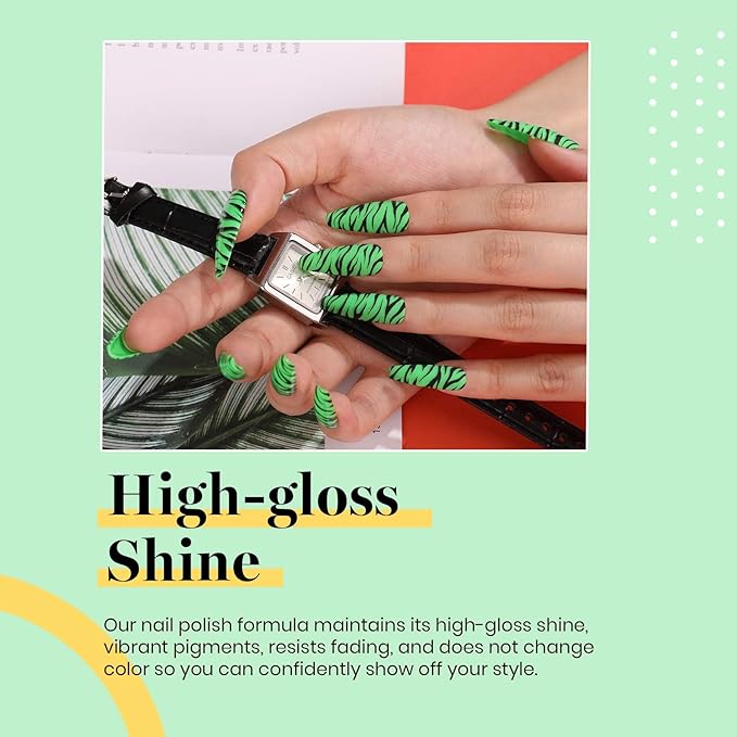 Beetles Neon Green Gel Nail Polish, 15ml Soak Off UV LED St Patricks Day Nails Lamp Salon DIY Home Gift for Women Lime Green