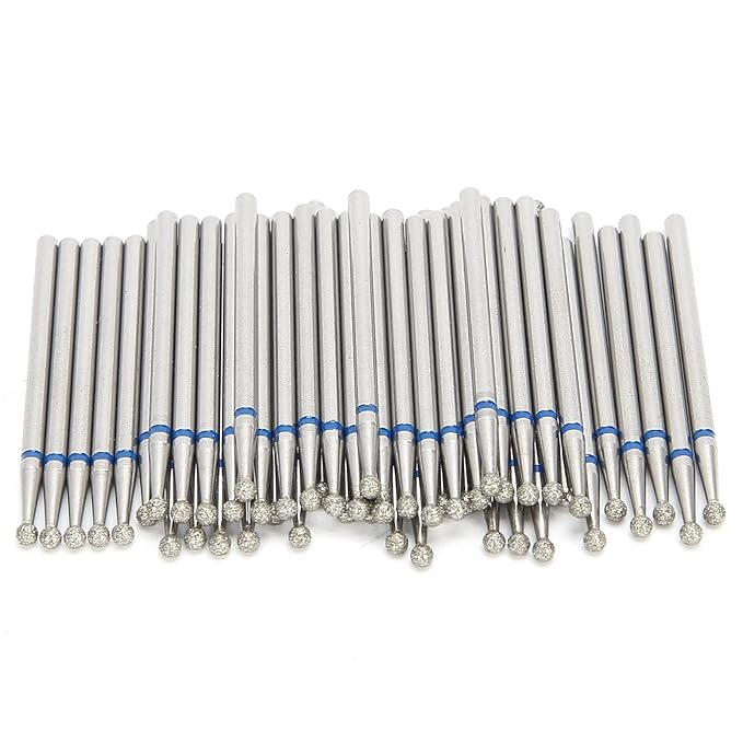 Drill Bits For,Drill Bits For Nails, Acrylic Drill Bits 50Pcs Spherical Nail Drill Bits Dead Skin Removal Nail Polishing Grinding Head Accessory(2.3mm) (2.3mm)