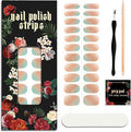 Nail Polish Strips (No UV Lamp Needed) - 22 Pcs Salon Quality Gel Nail Stickers - Long Lasting Wraps (Citrus Mint)