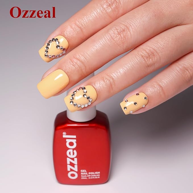 Gel Polish, 0.5 Fl Oz Butter Yellow Gel Nail Polish Spring Summer Soak off LED UV Gel Nail Polish Art Starter Manicure Salon DIY Nail Gel Polish