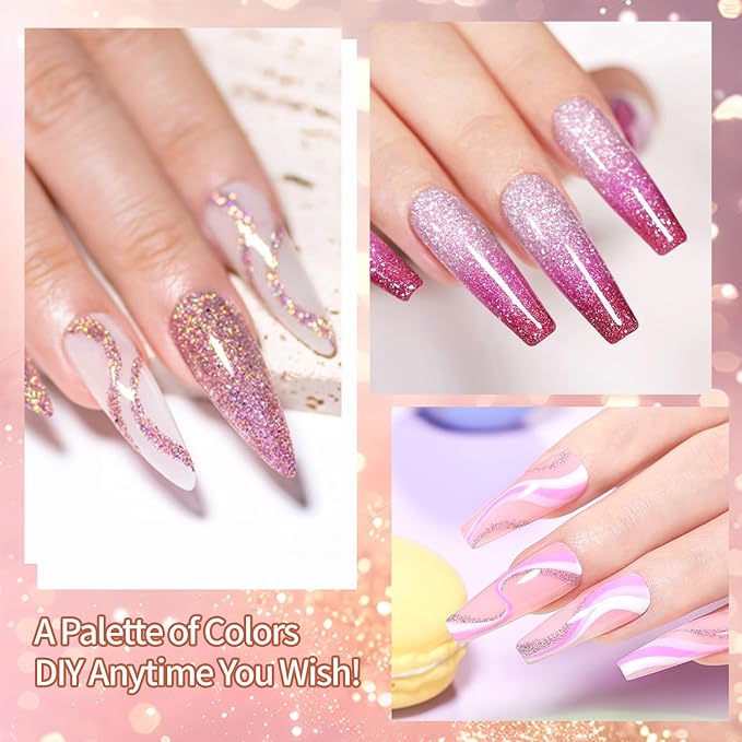 4 Colors Set Ombre Pat Gel Nail Polish,Sponge Pat Painting Gradient Blooming Gel for Nail Art DIY can be Painted,Flower Painted in Salon or Home Use