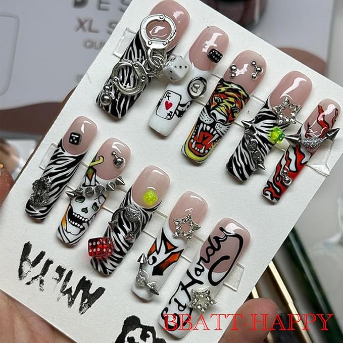 144PCS Nail Charms for Acrylic Nails,Silver Star Planet Cross Punk Door Handle Pin Handcuffs Mechanical Parts Alloy Nail Art Accessories,Nail Jewels for Nail Art Supplies Craft DIY, Mix