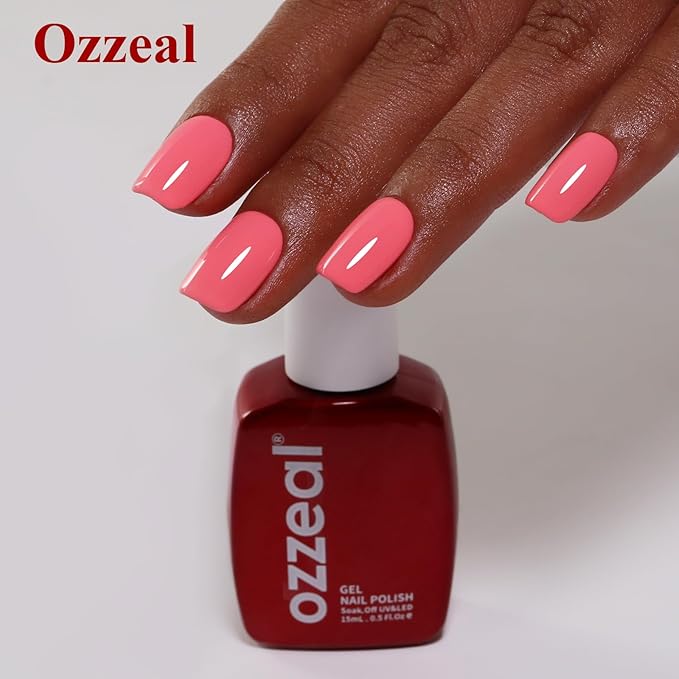 Gel Polish, 0.5 Fl Oz Pink Peach Nail Gel Polish Spring Summer Art Starter Manicure Salon DIY Soak off UV LED Design