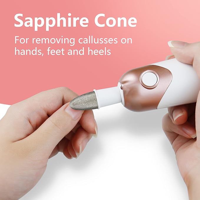 Sapphire Cone, Nail Drill Bit for POLAMD Professional Manicure Pedicure Set for Thinning Thick Fingernails, Toenails, and Removing Calluses, Dead Skin(Device not Included)
