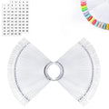 MEFA 100 Pcs Clear Nail Swatch Sticks with Ring and Numbered Tips, False Nail Sample Sticks for Nail Art Polish Color Practice Fan-shaped Display