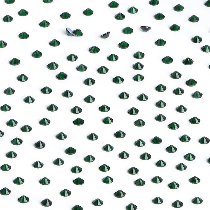 NCB 2880pcs Hot-fix Rhinestones Bulk Crystal Hot Fix Rhinestones for Crafts Clothes DIY Decoration (Emerald, SS10 2.8mm)