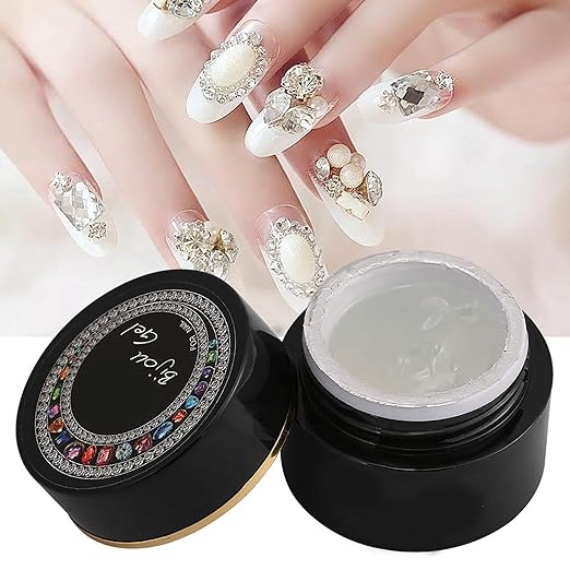Rhinestone Glue for Nails,Nail Gel Glue,Nail Tools Decoration Accessory Thick Glue Professional Revolutionary for Art Manicure Tips Nails Builder Transparent Modeling
