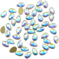 AD Beads Top Czech AB Crystal Flatback Rhinestone Nail Art Decoration Multi Shape (S01 Drop 3x5mm, 50 Pcs)