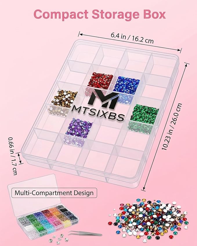 40 Colors Kit with Rhinestone for DIY Crafting 32000PCS Colorful Gemstones Bedazzling Kits Customization Project