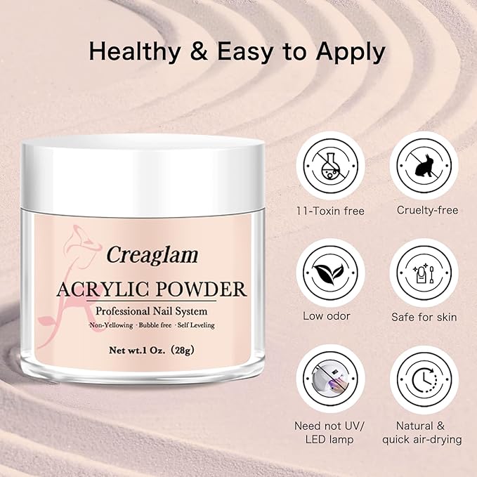 Super Acrylic Powder 28g: 3Pcs Large Capacity Imperial Topaz Carnelian Nail Polymer for 3D Art Carving French Extension - 1oz. Autumn Blonde Professional Acrylic Powder No Need Lamp