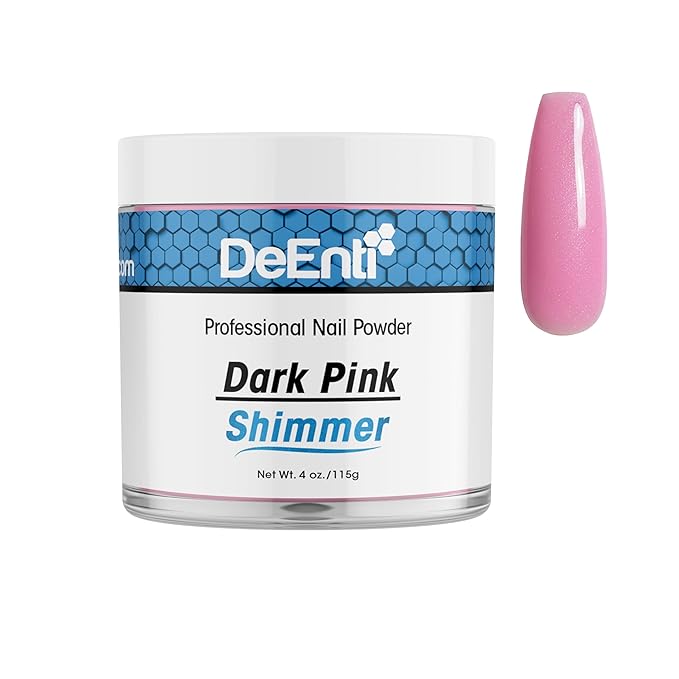 Acrylic Nail Shimmer Powder - 4oz Dark Pink|Professional Grade, Bubble-Free Acrylic Powder for Nails | Long-Lasting, Chip-Resistant Nail Acrylic Powder for Carving, Extensions & Fake Nails