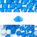 Novani 3000 Pieces Flatback Rhinestones Glass Round Gems Neon-Blue Crystals for Nail Art DIY Crafts Clothes Shoes,SS12,3.0-3.2mm