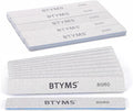 10 Count 80/80 Grit Rectangle Nail Files for Acrylic Nails, Reusable Buffering Files Double Sided Emery Boards for Nails
