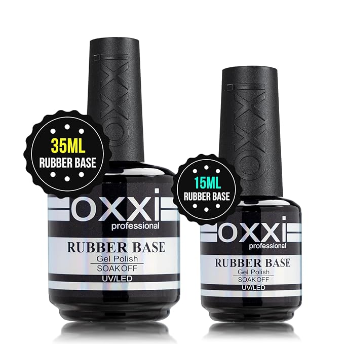 OXXI Professional 35ML*2 Rubber Base Gel Polish and No Wipe Top Set Tpo Hema Free Large Capacity Nail Base and Top Coat