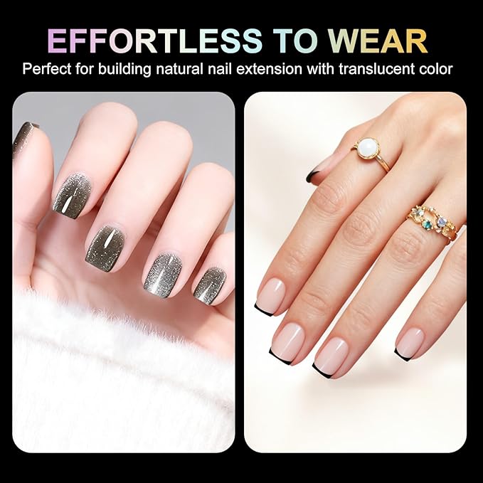 Extra Short Square Nail Tips - 12 Sizes 240 PCS Pre-Etched Soft Gel Nail Tips Half Matte Acrylic Full Cover Clear Pre Etched Nails for Nail Extension Manicure Home DIY Manicure Salon