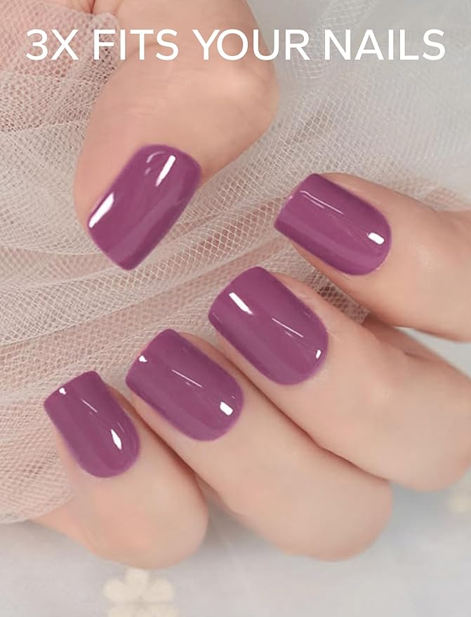 Nail Polish Strips – 32PCS UV Free Salon Quality Wraps, Long Lasting Gel Nail Stickers for Women (Enchanted Deep Pink)