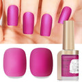 Matte Nail Polish, Air Quick Dry, Hot Pink Nail Lacquer Matte Finish, High Pigmented Long Lasting & Fast Drying Velvet Nail Polish for Valentine's Day Gift Nail Art, Mist Effect 12ml