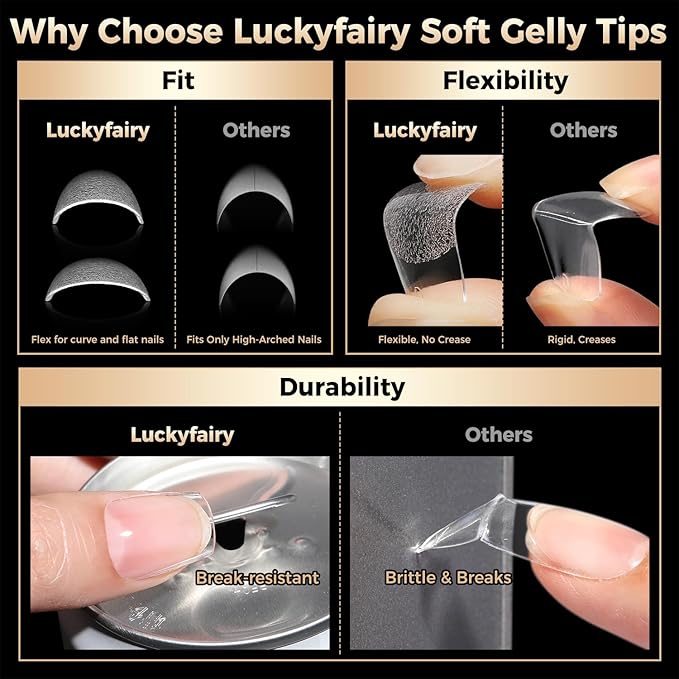 Extra Short Nail Tips: 504pcs Pre-shaped Half-matte Coffin Short Nails, 12 Sizes XS Clear Full Cover Fake Nails Soft Gelly Ballerina Press on Gel Nail Tips for Extension