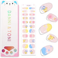 DANNI & TONI Kids Gel Nail Strips Chick Lollipop Orange Salon-Quality Peel & Stick Manicure for Children (Age 6+)– Safe, Long-Lasting, Easy to Apply | Cluck Cute