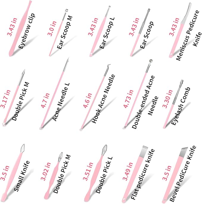 26-Piece Professional Manicure Set (Pink)，Features Stainless Steel Tools, Carbon Steel Clippers & Travel Case for Women's Home and Travel Grooming，Luxury Nail Care Gift for Her.