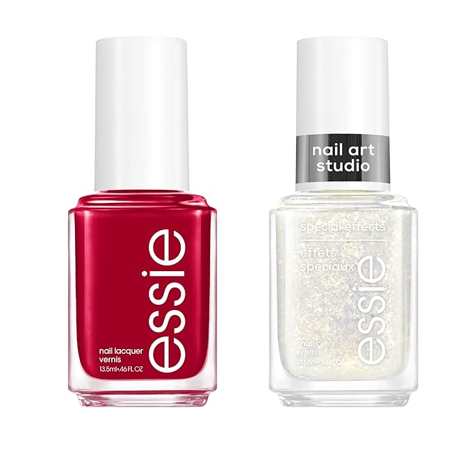 essie nail polish, vegan, holiday 2 piece nail polish gift set, 1 kit