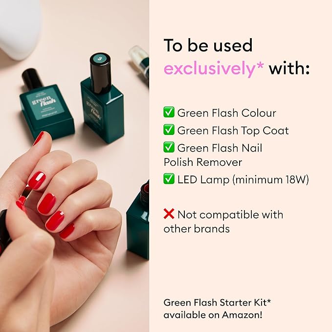 Manucurist Green Flash LED Freckles Brown Gel Nail Polish - Vegan, 12-Free, Plant-Based - Strengthens and Protects the Nail - Gel Polish - Made in France - 0.5 fl oz