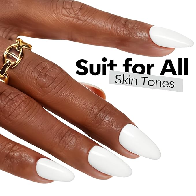 modelones White Gel Nail Polish Gel Polish Solid White Nail Poish Soak Off Pastel U V Nail Design Salon DIY Manicure 15 ML