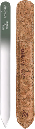 GERMANIKURE Glass Nail File in Cork Sleeve - I'm Aware That I'm Rare - Professional Crystal Nail File for Natural Nails - Ideal Manicure & Pedicure Tool for Smooth, Easy Shaping - Nail Care Gift