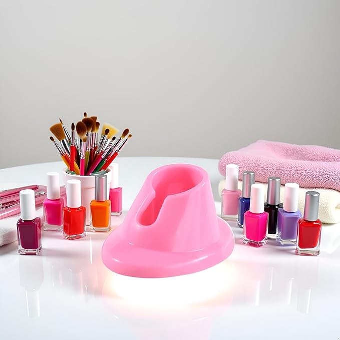 Pink Soft Rubber Nail Polish Bottle Holder Bottle Stand Manicure Display Tools Nail Art Supplies for Nail Organizer Display Nail Polish