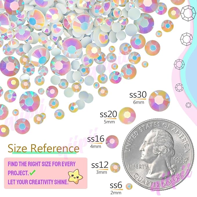 Light Pink Crystal Resin Rhinestones w B7000 Glue for Bedazzling Crafting 2mm-6mm Flatback Stones Diamonds Crystals Gems Bedazzler Kit Charms for Nails Face Eye Makeup Tumblers Bottles Crafts