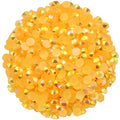 4500 Pcs SS12 3mm AB Flatback Rhinestones for Nails Art Crafts Glitter Round Shine Gems Crystals DIY Clothes Shoes （Orange Red AB）
