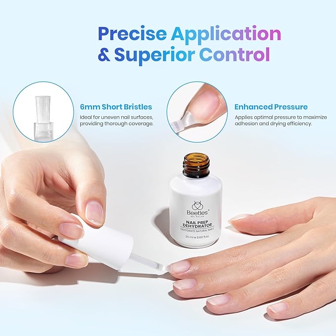 Beetles Nail Dehydrator 20ml Professional Nail Prep Acid-Free and Hema-Free Dehydrate Bond Primer for Acrylic and Gel Polish