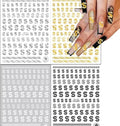 Dollar Nail Stickers 12Sheets Money Nail Art Stickers Decal 3D Self-Adhesive Money Dollar Nail Decals Pegatinas Uñas DIY Black White Gold Silver Design Nail Stickers for Women Girls Manicure…
