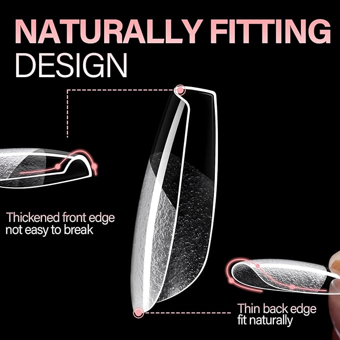 AILLSA Short Coffin Nail Tips for DIY Beginners - 15 Sizes 120pcs Half Matte False Nail Tips Pre-shaped Short Nails Tips, Acrylic Fake Press on Nails Extension