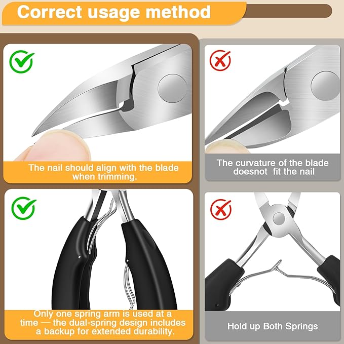 Extended Toenail Clippers for Thick Toenails, Long Handled Nail Clippers for Seniors Angled Head Cutters with Catcher, Ergonomic Wide Jaw Opening,45° Slanted Curved Finger Nail Clippers for Men Women