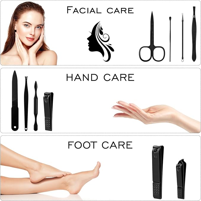 Manicure Set Gifts for Men Father's Day Gifts for Dad Professional Stainless Steel Nail Clipper Kit for Him Husband Brother Boyfriend Teen Boys for Birthday Christmas Stocking Stuffers Anniversary