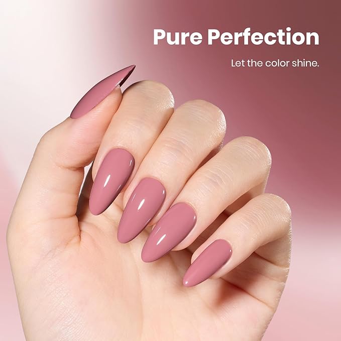 Beetles Pink Gel Polish - 15ML/0.51Fl Oz, Pink Gel Nail Polish, Same Color Same Bottle STAY SHINING Series, Soak Off UV LED Lamp Spring Nails Art, Long-Lasting Manicure Salon DIY Home Nails