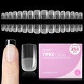 Beetles Tipex Lite Pre-Built Apex Gel Nail Tips, Square Short, 256pcs Value Pack, 16 Sizes, Flat-Nail Friendly Acrylic Tips for Natural Nail Beds, Easy for Beginner DIY