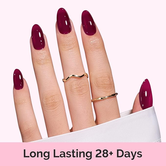 MelodySusie Jelly Gel Nail Polish Set,6 Transparent Colors,Milky or Jelly Texture,Deep Red Colors Soak Off UV LED Light Cure or Salon Manicure and Nail Art DIY at Home 15ML 0.3Fl Oz