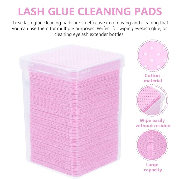 600pcs Cotton Cleaning for Eyelash Extension Removal Practical Tool for Daily Cleaning for Beauty Salons and Home Use Convenient Travel