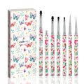 Nail Art Brushes Set Nail Art Design Pen Painting Tools with Nail Extension Gel Brush,Nail Polish Brush, Builder Nail Gel Brush, Nail Art Liner Brush for Salon Gift for Girls Women (Butterfly)