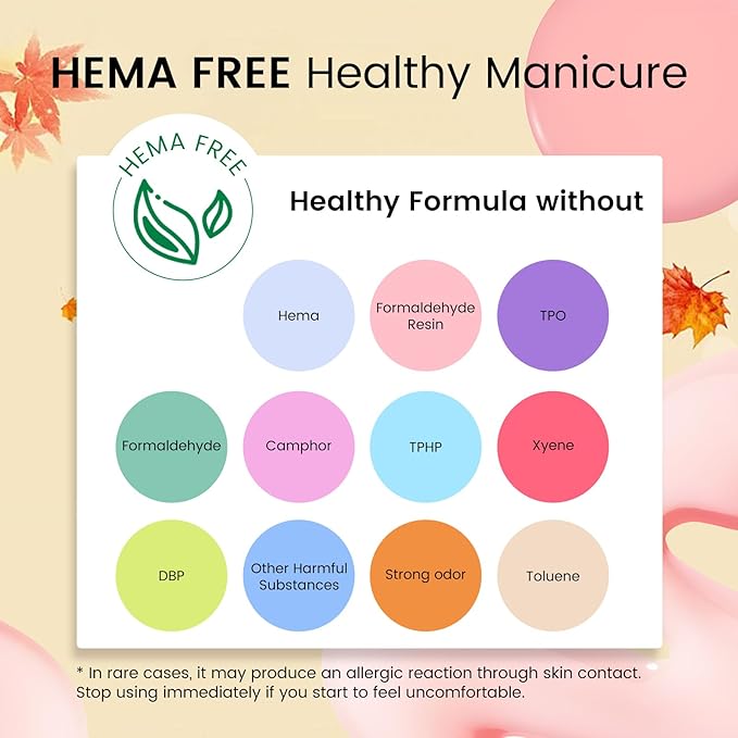 6PCS 18ml Fall Gel Nail Polish Set- Hema Free Amber Chic Jelly Soak off Gel Polish Set with Swatch Board - Yellow Red Brown Translucent Gel Colors Nail Art Manicure Salon DIY at Home for Women Girl