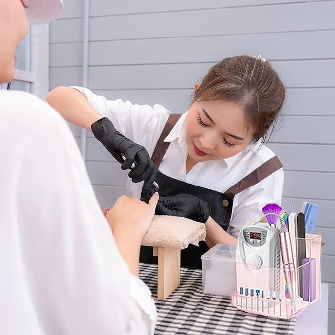 Mini Nail Drill Machine & Storage Box, Professional Nail Art Polishing Grinding Drill Bit Holder Display Organizer