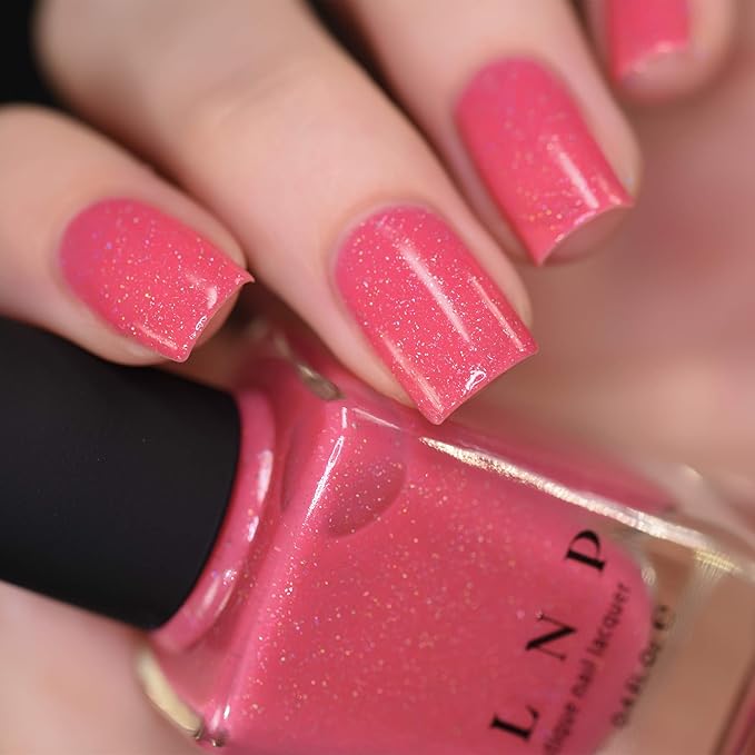 ILNP Paper Heart - Brink Pink Holographic Nail Polish