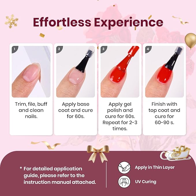 Beetles Purple Gel Polish Set - 6 Color Spring Purple Burgundy Maroon Mauve Plum Gel Polish Kit, Soak Off UV LED Nail Gel for Autumn Manicure Nail Art Gifts for Women