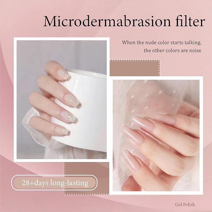 CAMILA ¿ 6pcs 15ml Hema Free Tpo Free Gel Polish Set Light Nude Gel Nail Polish Kit Soak Off Gel Polish Manicure Salon For Women L Set