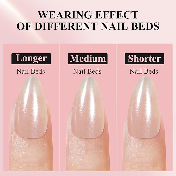 Press On Nails - Short Almond Nails, 160Pcs Acrylic Nails, Fake Nail Tips for DIY Nail Art, Soft Gel Nails, Glazed Donut, 16 Size